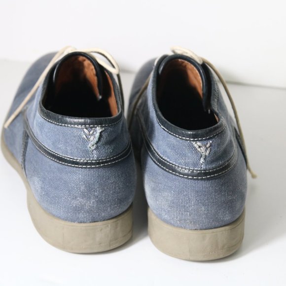 John Varvatos Dylan Blue Denim Binded Chukka Boots Size 11 main image 6